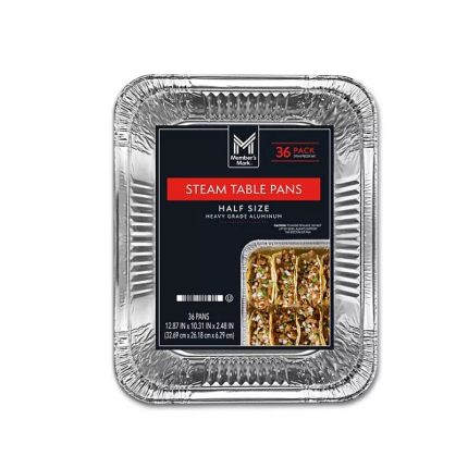 Member's Mark Half Size Aluminum Steam Table Pans, 36 ct.
