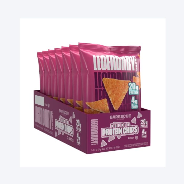 Popped Protein Chips – Barbeque (7 Bags)