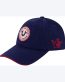 True Religion Kids Baseball Hat, 5 Panel Cotton Twill Adjustable Ball Cap with Round Woven Patch Logo, Navy, One Size